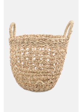 Muy Mucho Round Basket With Handles, Tan  - Image 1