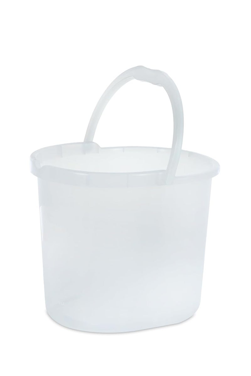 Varmora Varmora Plastic Balti Accessories Set White Bucket 175L Mug 1L Waste Container with Flap 85L 5 Pieces  - Image 2
