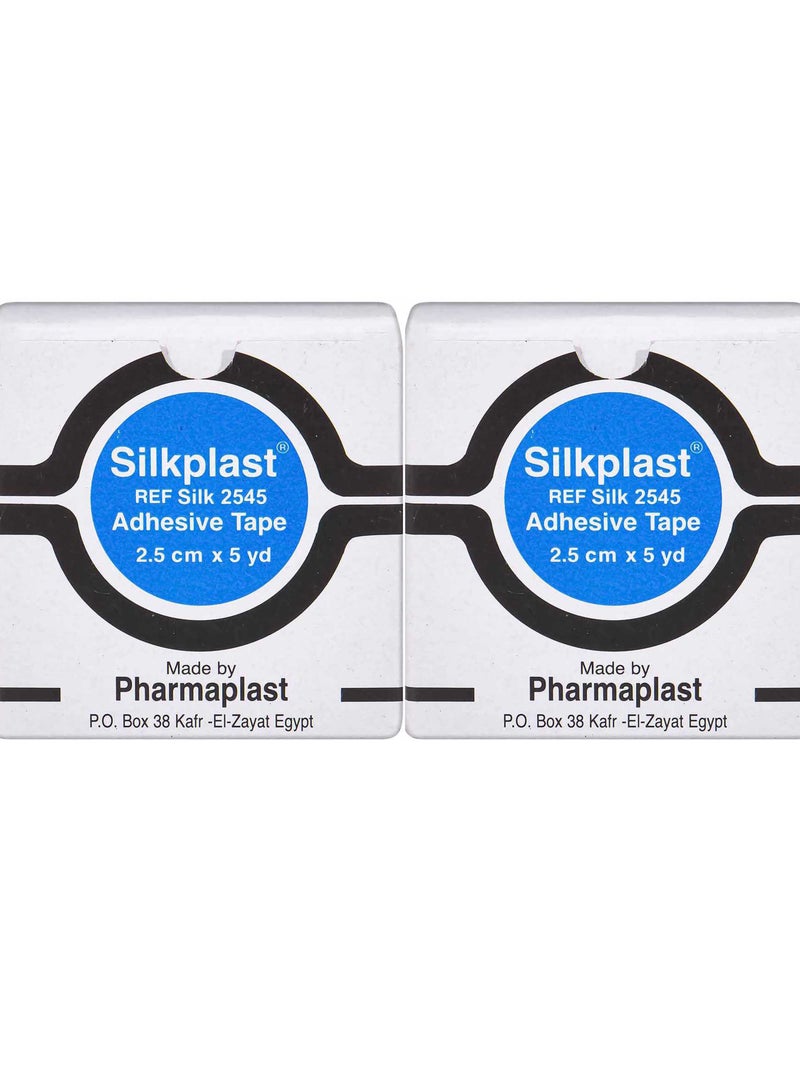 Silk Plast Medical Plaster 2.5 cm Double Strength (2Pc)