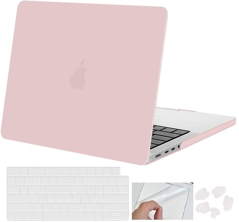 MOCA Case for New MacBook Air 13.6-inch (M4 A3240, M3 A3113, M2 A2681) with Touch ID, 2025 2024 2022 Release – M2 M3 M4 Air 13 Laptop Protective Plastic Hard Cover (Baby Pink) - Image 1