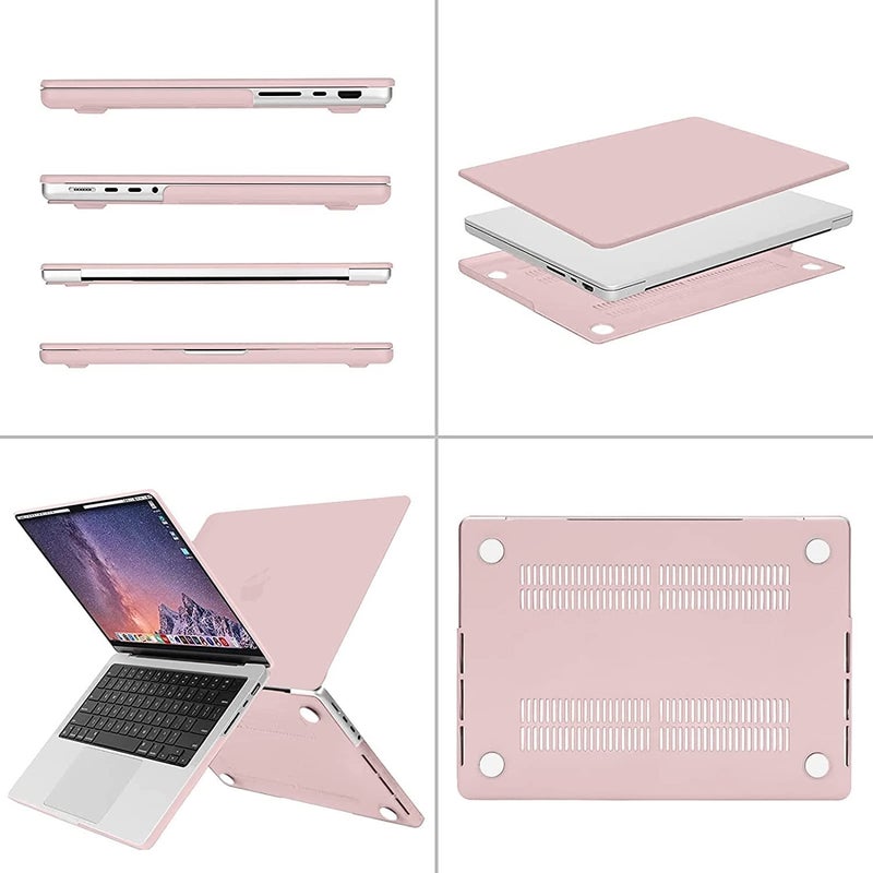 MOCA Case for New MacBook Air 13.6-inch (M4 A3240, M3 A3113, M2 A2681) with Touch ID, 2025 2024 2022 Release – M2 M3 M4 Air 13 Laptop Protective Plastic Hard Cover (Baby Pink) - Image 3