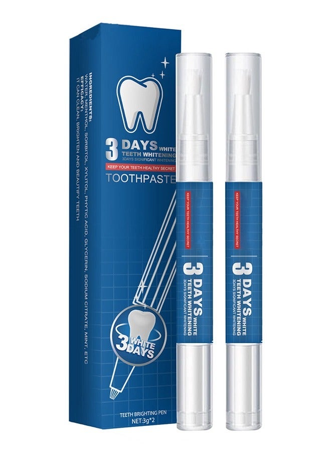 Teeth Whitening Pen,2 Pens,Tooth Whitening Pen for Bright White Teeth, Teeth Whitening Gel for Oral Care, Fast Removes Years of Stains, No Sensitivity, Effective and Painless Teeth Whitener - Image 1