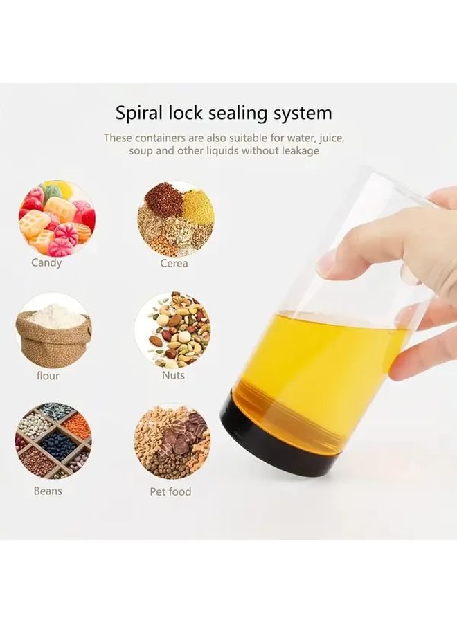 6pcs Reusable Food Grade Leak Proof Jars Clear Storage Containers Set - Image 2