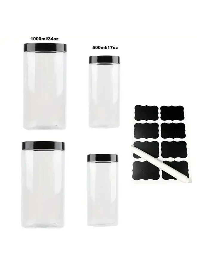 6pcs Reusable Food Grade Leak Proof Jars Clear Storage Containers Set - Image 3