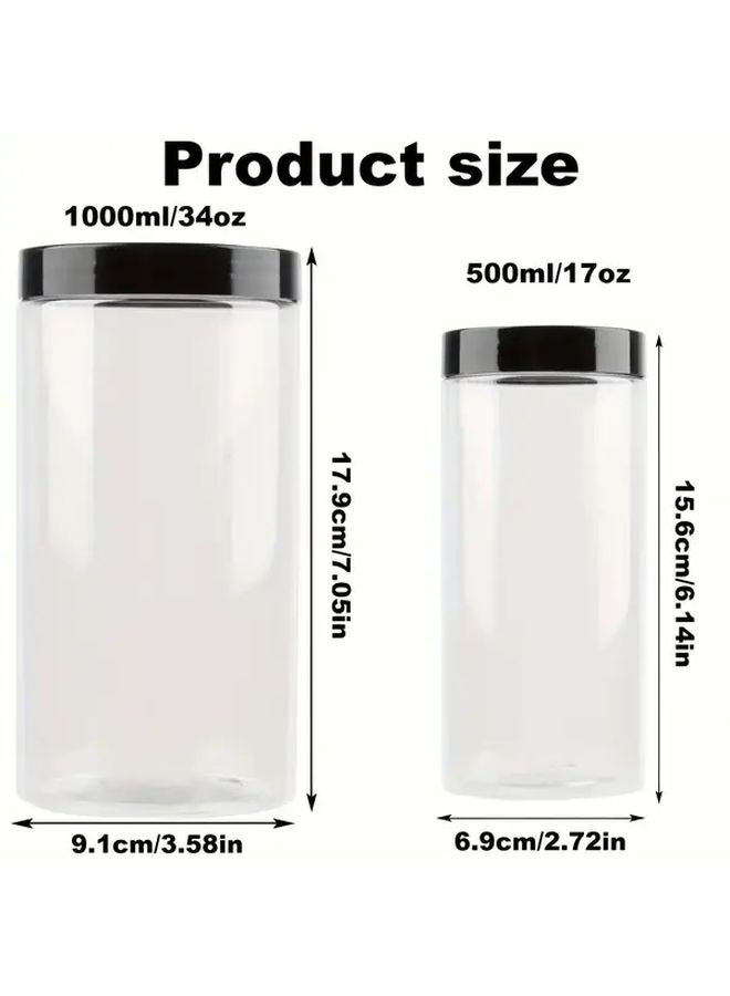 6pcs Reusable Food Grade Leak Proof Jars Clear Storage Containers Set - Image 4