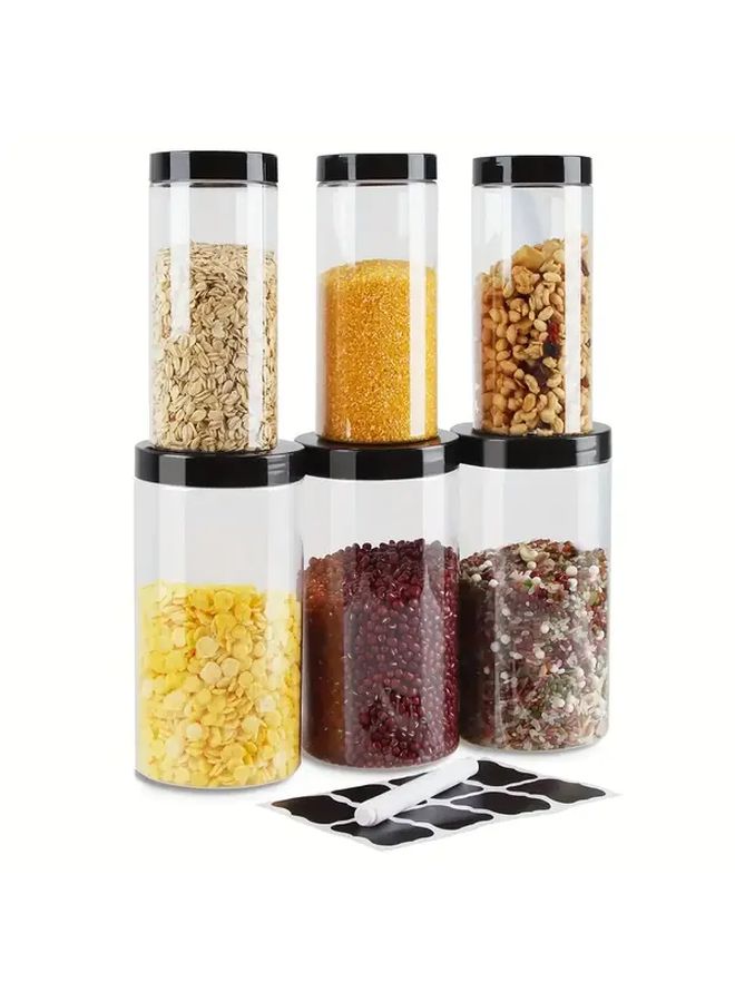 6pcs Reusable Food Grade Leak Proof Jars Clear Storage Containers Set - Image 5
