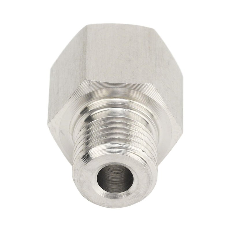 Stainless Steel 1 8in NPT Female to M10x1 0 Male Automotive Oil Pressure Gauge Sender Adapter - Image 2