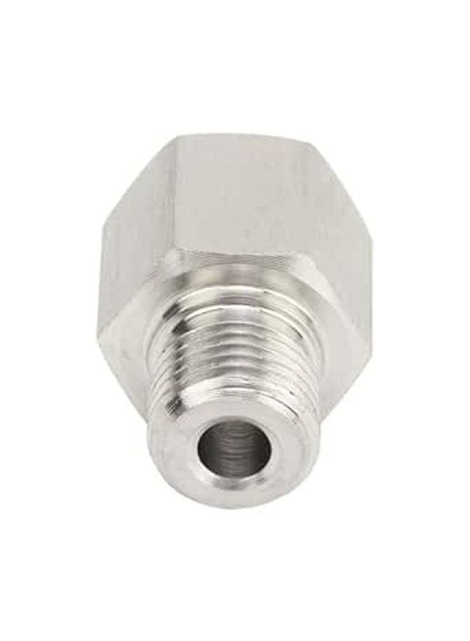 Stainless Steel 1 8in NPT Female to M10x1 0 Male Automotive Oil Pressure Gauge Sender Adapter - Image 1