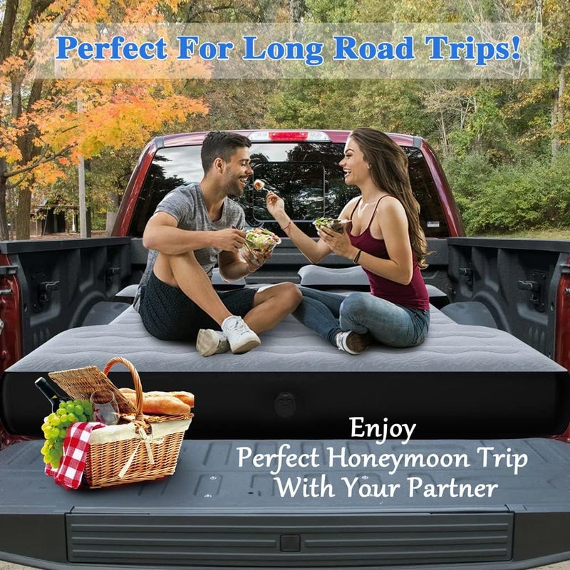 hufaut Thick Air Mattress for 5.5-5.8ft Truck Bed - Grey - Image 5