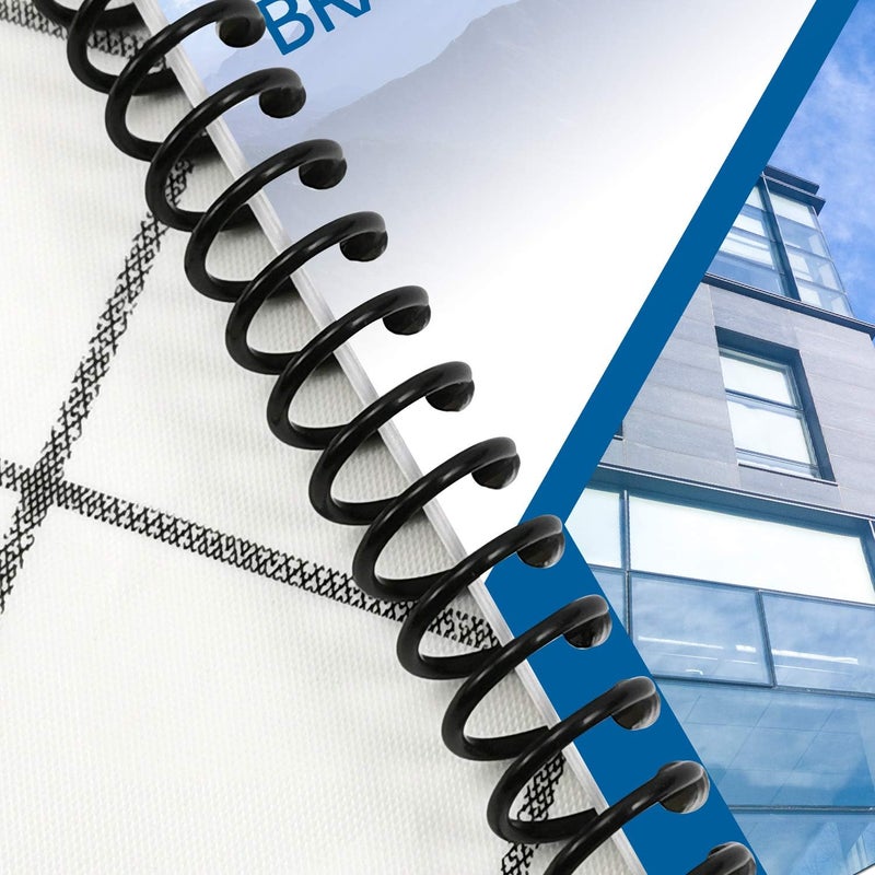 RAYSON 1-1/8" Plastic Spiral Binding Coil, 240 Sheets Capacity, 4:1 Pitch 28.6mm Black Coil Binding Spines for Business and Educational Purposes, 50 Pack - Image 2