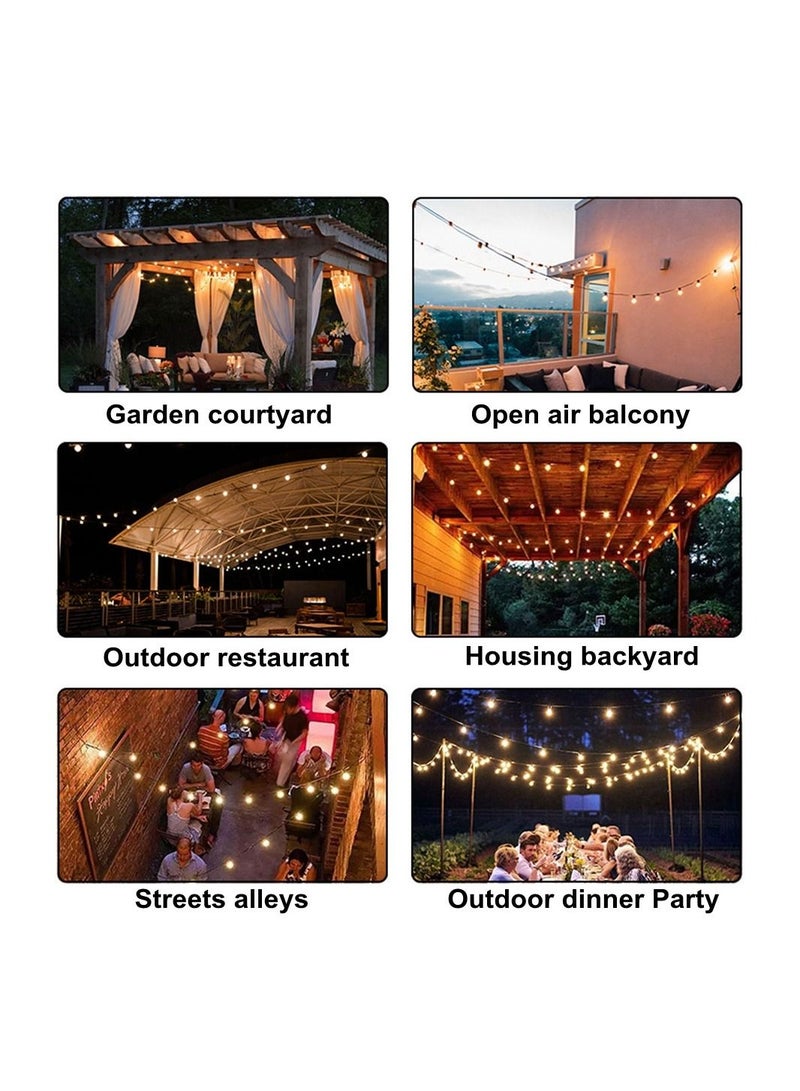 Cool Baby COOLBABY Outdoor Garden String Lights 25Ft G40 Outdoor Lights with 25 Bulbs 1 Spare Bulb for Backyard Balcony Cafe Party Home Decor Waterproof Patio Lights - Image 4