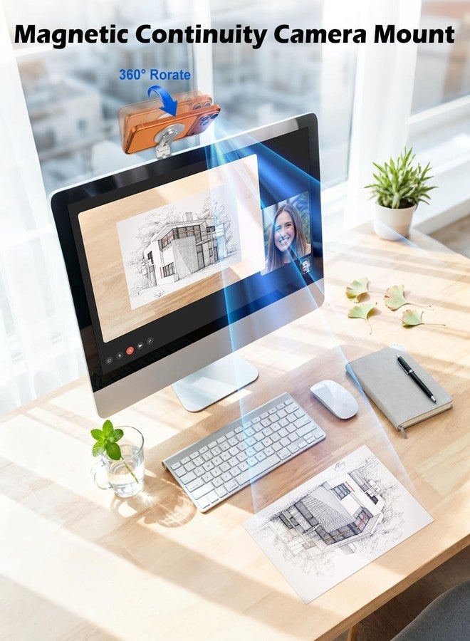 كلاود فالي حامل مغناطيسي للهواتف وأجهزة الكمبيوتر المحمولة من كلاود فالي، حامل قابل للطي ومخفي محمول لأجهزة آيفون 17/16/15/14/13 وجميع الهواتف، مشبك جانبي للشاشة، متوافق مع أجهزة الكمبيوتر المحمولة والمكتبية وسيارات تسلا موديل 3/Y، فضي - Image 4