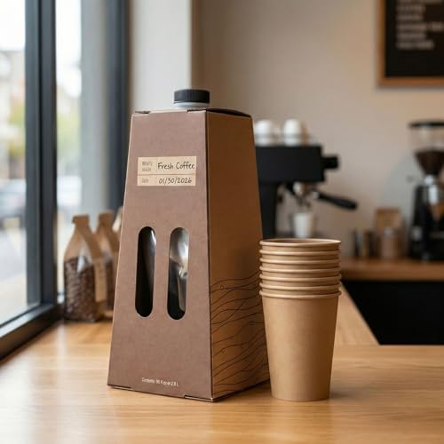 Restaurantware Cater Tek 160 Ounce Coffee To Go Containers 10 Disposable Beverage Servers - With Handle Insulated Black Paper Coffee Box Containers Portable Serves Up To 20 Cups - Image 3