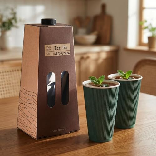 Restaurantware Cater Tek 160 Ounce Coffee To Go Containers 10 Disposable Beverage Servers - With Handle Insulated Black Paper Coffee Box Containers Portable Serves Up To 20 Cups - Image 4