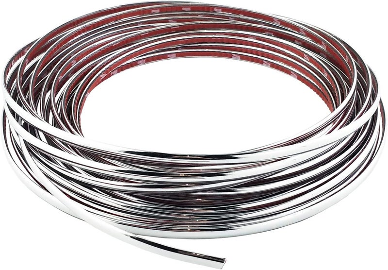 Lunsom Custom Most Chrome Plated Decoration Trim Strip Line, Car Door Fender Interior DIY Moulding Trimming Strip for Most Vehicle (12M x 6MM) - Image 1