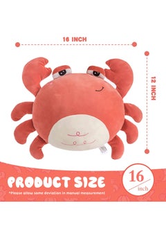 SYOSI Stuffed Crab Plush Toy, Crab Stuffed Animal Plush Pillow, Kids Ocean Crab Pillow Crab Toys for Kids, Crab Plushie Crab for Home Decor, Orange Crab Toy Gifts Stuffed Animals (16 Inch)  - Image 5
