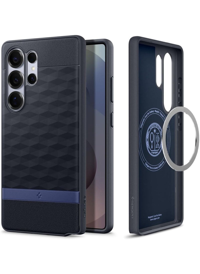 Spigen - Parallax MagFit for Samsung Galaxy S25 ULTRA MagSafe Case Cover Mil Grade - Navy Violet - Image 1