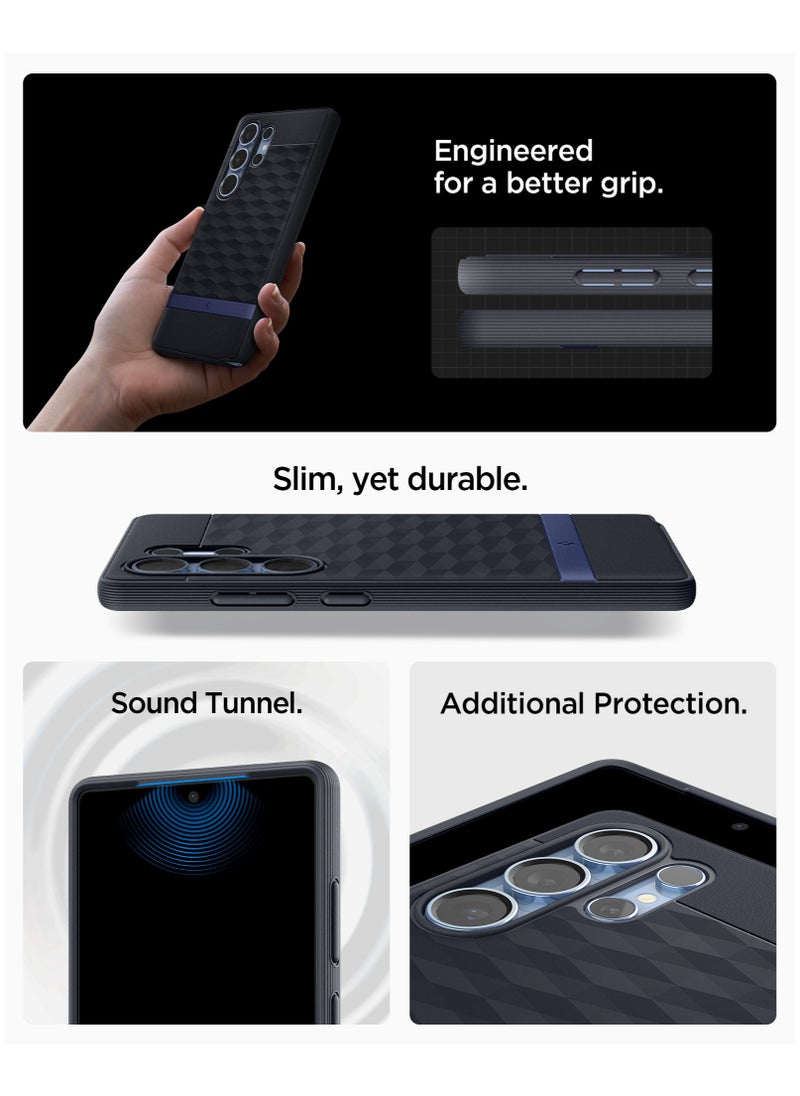 Spigen - Parallax MagFit for Samsung Galaxy S25 ULTRA MagSafe Case Cover Mil Grade - Navy Violet - Image 1