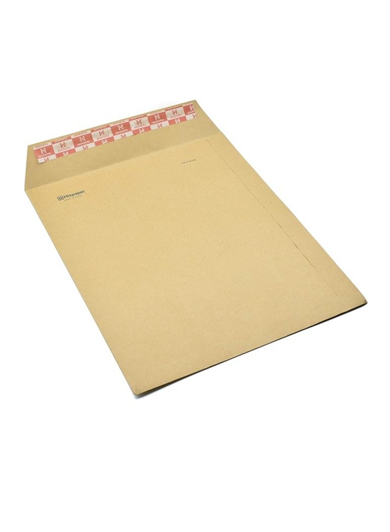 Hispapel أظرف A4 ذاتية الإغلاق باللون البني 12 × 25.4 سم (عبوة من 50) (بني) - Image 1