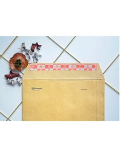 Hispapel Envelopes A4 Auto Seal Brown Color 12 x 25.4 cm (Pack of 50) (Brown)  - Image 3