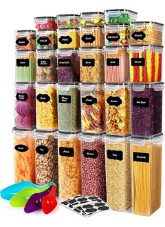 Arabest Sealed food storage containers 28 packing - food jars with durable lids, set food pantry organization storage - grain, flour sugar containers  - Image 1