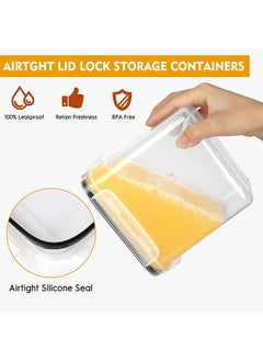Arabest Sealed food storage containers 28 packing - food jars with durable lids, set food pantry organization storage - grain, flour sugar containers  - Image 5