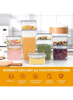Arabest Sealed food storage containers 28 packing - food jars with durable lids, set food pantry organization storage - grain, flour sugar containers  - Image 4