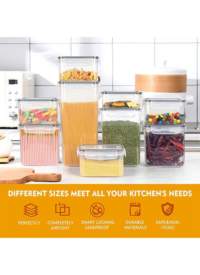 Arabest - Sealed food storage containers 28 packing - food jars with durable lids, set food pantry organization storage - grain, flour sugar containers - Image 1