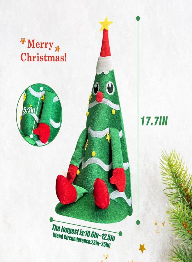 DANCELF Christmas Funny Tree Hat, Novelty Santa Hats,Xmas Holiday Cap for Adults,Cute Christmas Tree Topper, Unisex, Velvet,Christmas Theme Costume, Winter Party Favors - Image 2