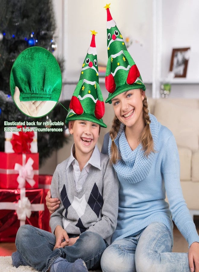 DANCELF Christmas Funny Tree Hat, Novelty Santa Hats,Xmas Holiday Cap for Adults,Cute Christmas Tree Topper, Unisex, Velvet,Christmas Theme Costume, Winter Party Favors - Image 3