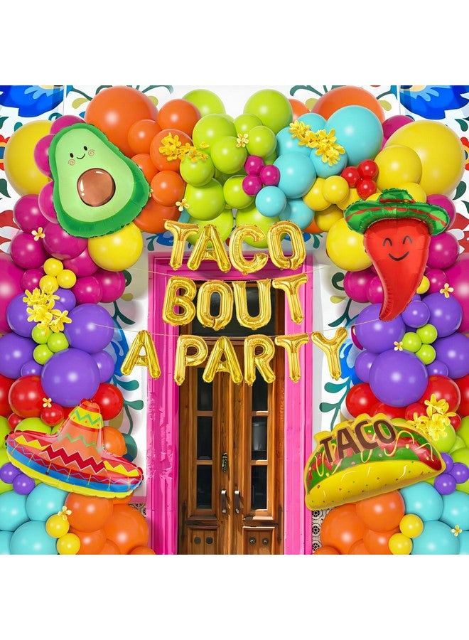 Amandir Amandir 169Pcs Mexican Fiesta Party Decorations, Fiesta Balloon Garland Arch Kit Cactus Chili Avocado Mexican Themed Balloons for Cinco De Mayo Carnival Birthday Party Taco Bout Decoration - Image 4