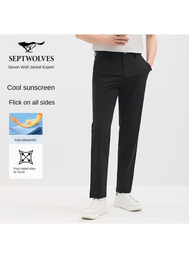 Septwolves Cool & Breathable】summer Business Casual Versatile Trousers With Uv Protection And Four-way Stretch Pants - Image 3