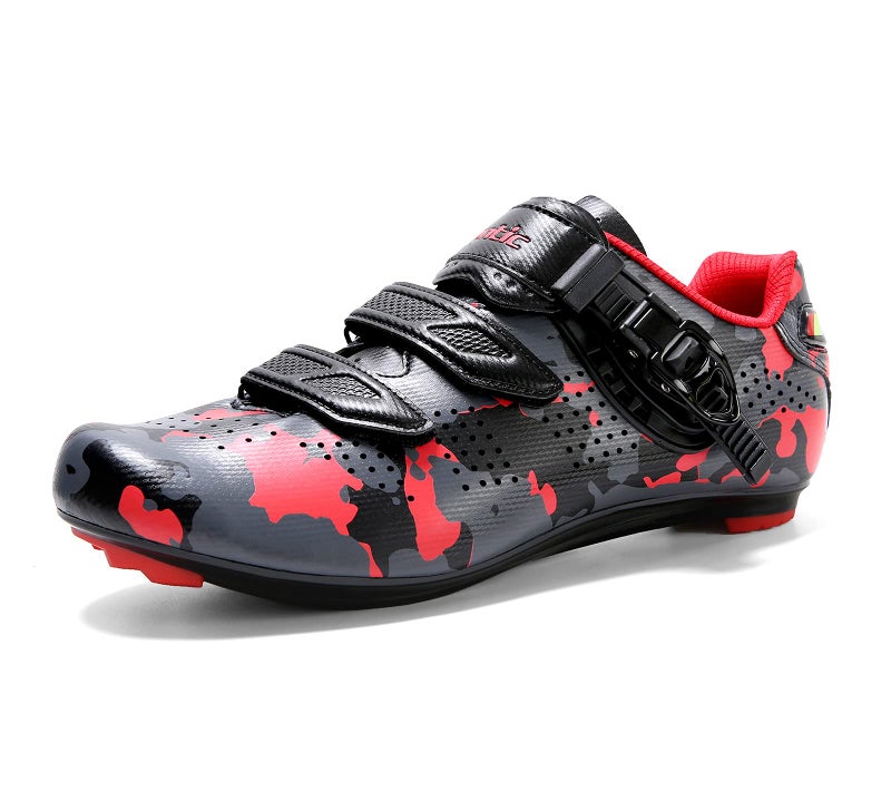 Santic Cycling Shoes Road Bike Shoes Indoor Riding Outdoor Cycling Shoes Riding Shoes for Men and Women Red