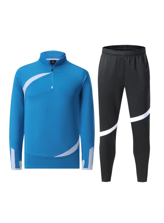 Half-zip Long-sleeved Football Training Suit, Light Board, Same Style Appearance Suit For Adults And Children, Customized Running Sportswear