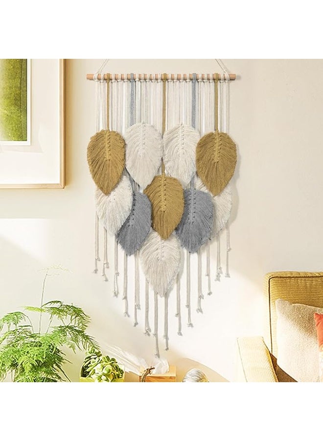 انتيكيانو مكرمية جدارية – ديكور يدوي من القطن – المقاس ‎40×80‎ سم - Image 1