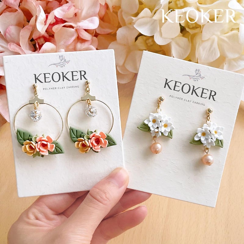 KEOKER Spring Polymer Clay Cutters: 14 Shapes, Floral & Leaf Designs for Polymer Clay Jewelry - Image 4