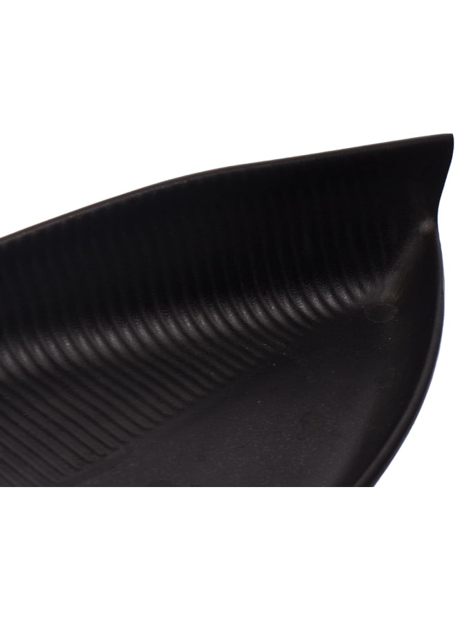 Moments Melamine Oval Plate, 36 Cm Size, Black - Image 3