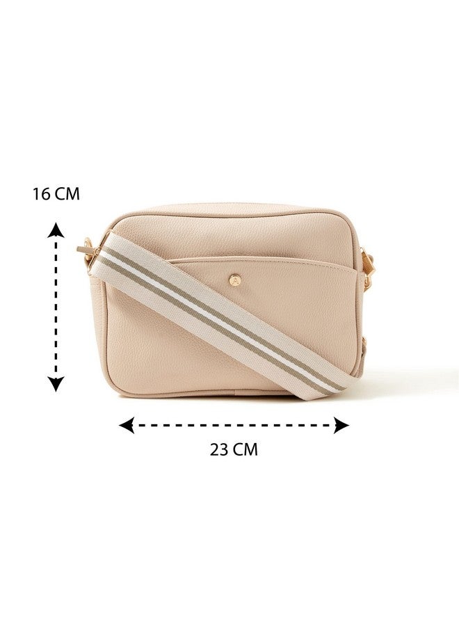 Accessorize London Women's Cream Camera Sling Bag| sling bag for woman latest |crossbody bag for women stylish |Shoulder/Crossbody Bag for Women with Adjustable Sling Srap - Image 5