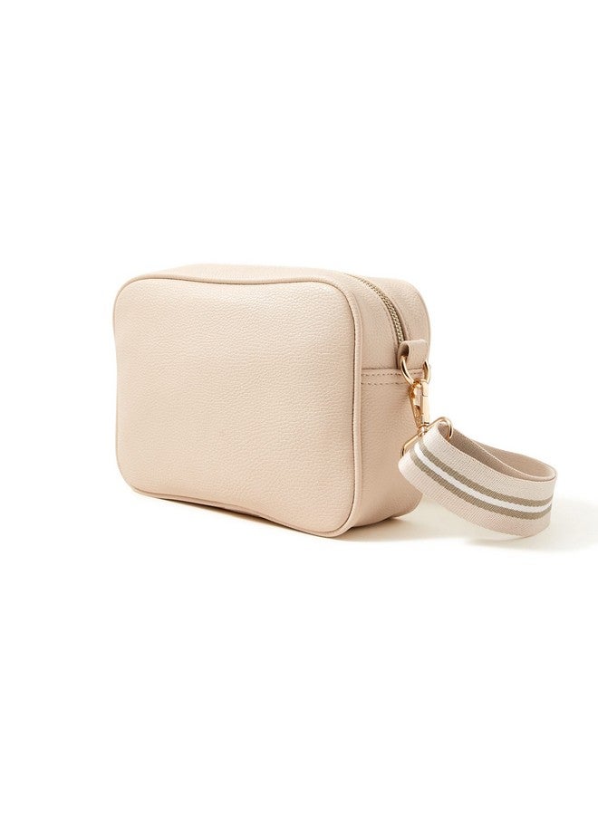 Accessorize London Women's Cream Camera Sling Bag| sling bag for woman latest |crossbody bag for women stylish |Shoulder/Crossbody Bag for Women with Adjustable Sling Srap - Image 2