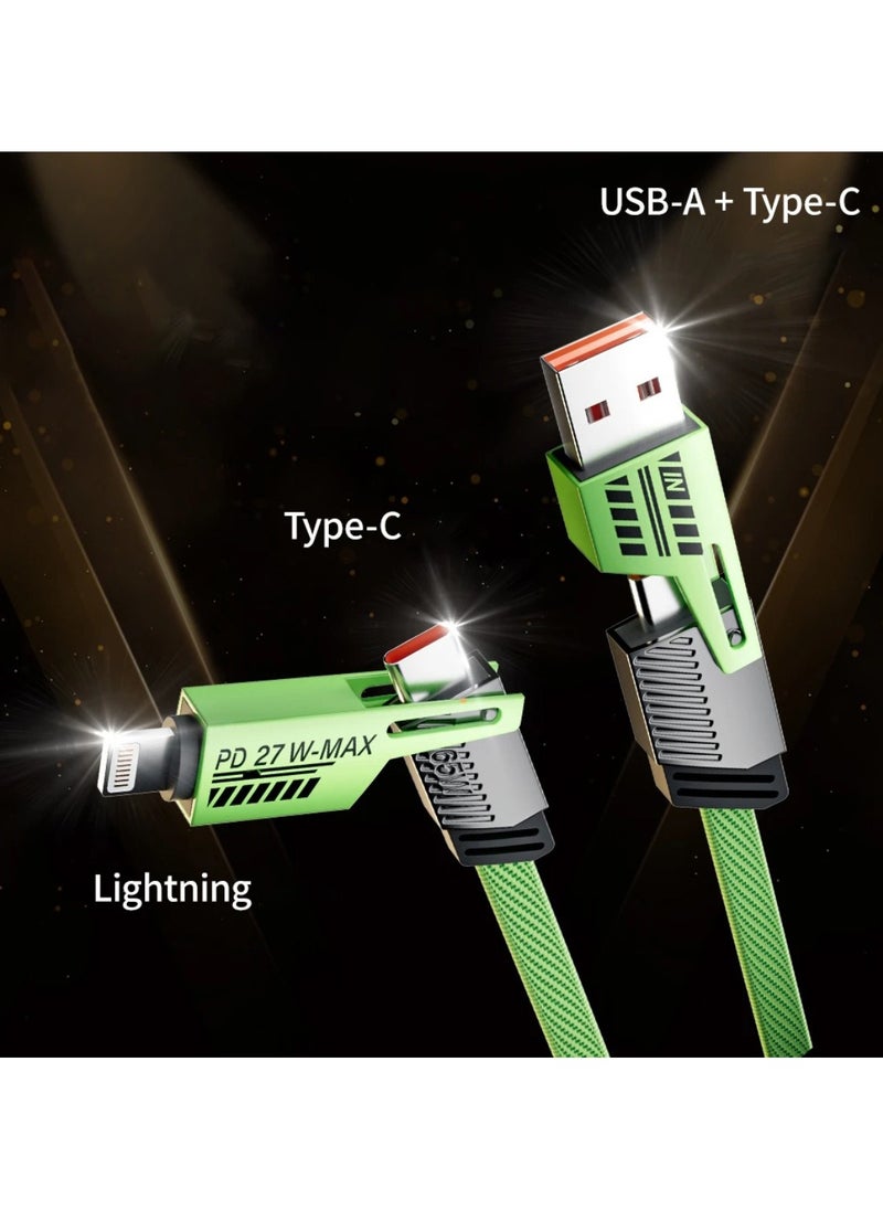 Generic - 4 in 1 data line,fast charging data cable,usb conector,suitable for iphone samsung,vivo,remi,huawei anykind ofmobil - Image 1