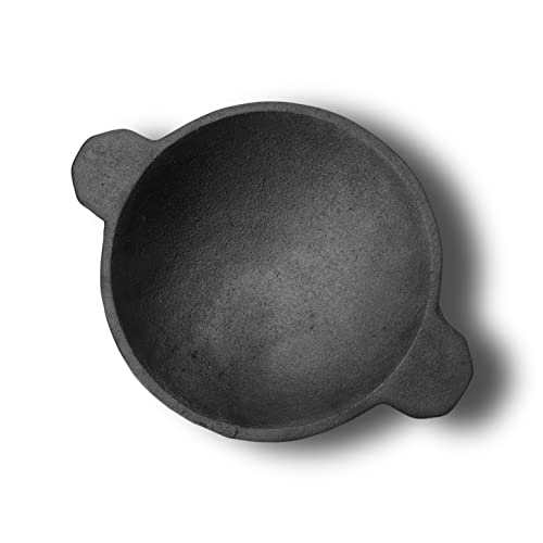 PRAGANIYA Cast Iron Appachatti/Appam Pan 100% Pure & Toxin-Free Small (Pre-Seasoned) (8 INCH) - Image 1