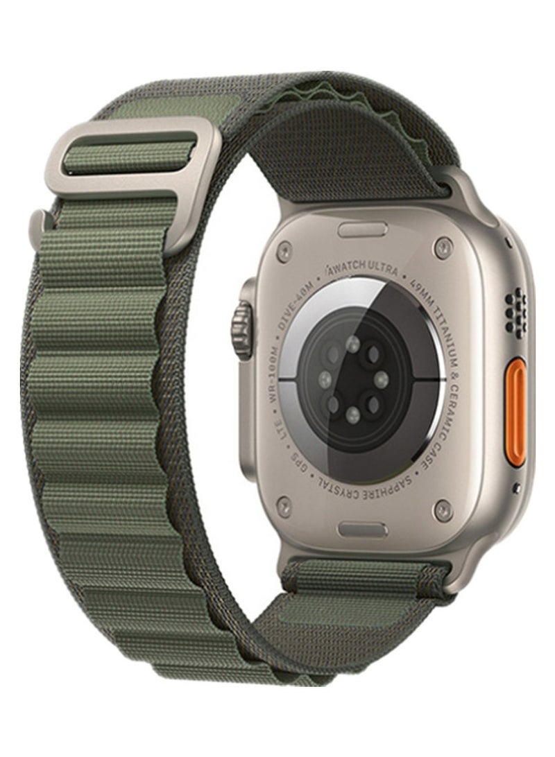 كيلا عبوة من 4 أحزمة Alpine Loop لساعة Apple Watch، مقاسات 49 مم/45 مم/44 مم، مصنوعة من النايلون المنسوج، مناسبة لساعات Apple Watch Series 8/Ultra/7/SE/6/5/4/3/2/8، متوفرة بألوان الأبيض/الأخضر/البرتقالي/الأسود. - Image 4