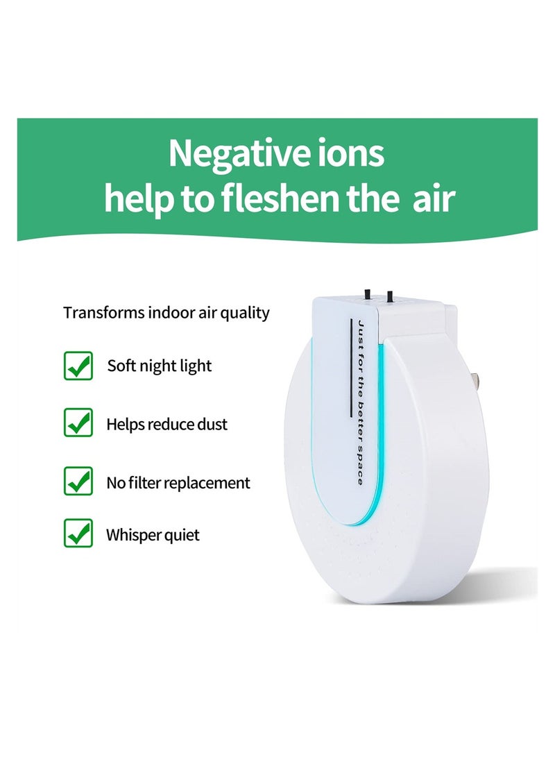 SYOSI Mini Home Plug-in Air Purifier, Portable Negative Ion Generator, Anion for Rooms With Odor and Smoke, Power Saving, Usually Used in Bedrooms, Pet Rooms, Toilets, Garages, Small Rooms - Image 5