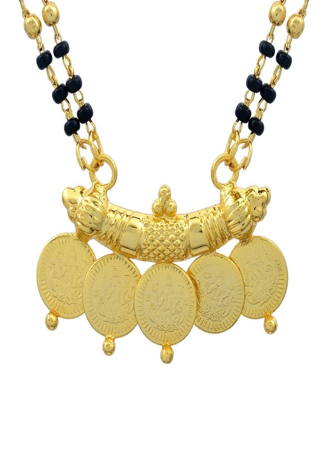 Superstore18 lakshmi Gold plated, panch-tatva 5 Coin Laxmi Ginni traditional Mangalsutra Tanmaniya, for Women (SST1218MSSV) - Image 1