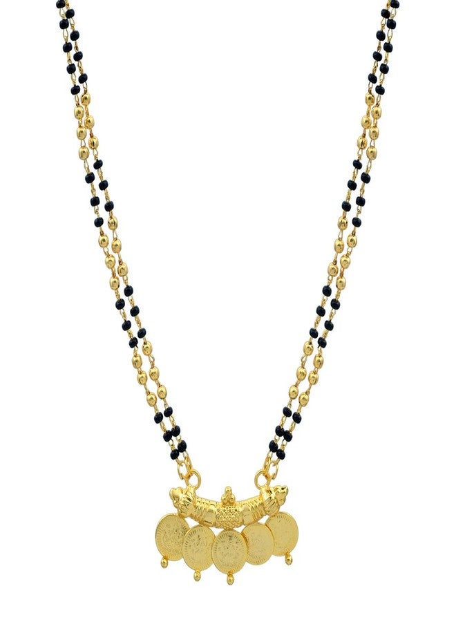 Superstore18 lakshmi Gold plated, panch-tatva 5 Coin Laxmi Ginni traditional Mangalsutra Tanmaniya, for Women (SST1218MSSV) - Image 2