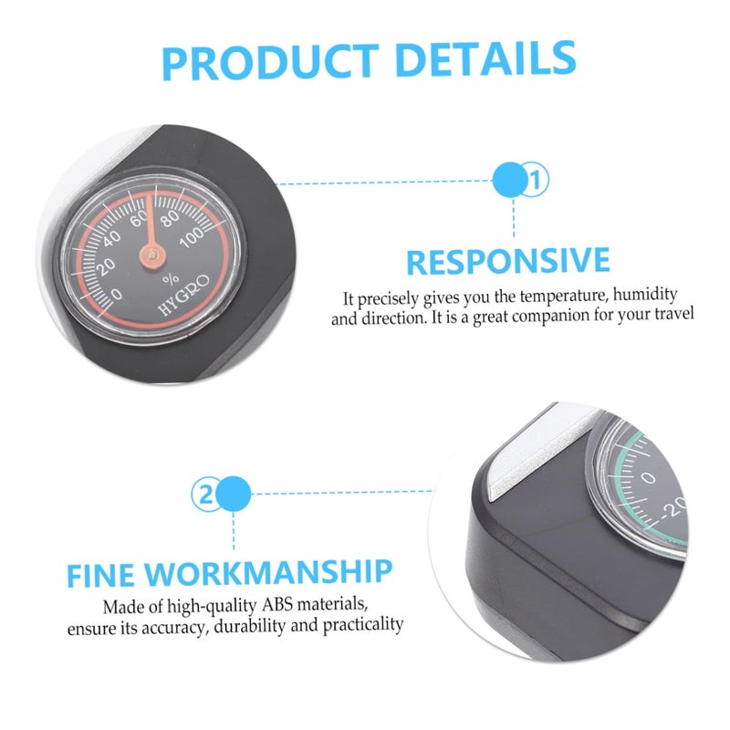 Multi Function Car Compass With Thermometer Hygrometer Dash Mount Navigation Tool - Image 3