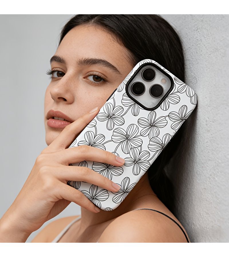 Pastel Floral Sketch Phone Case For IPhone 16 Ultra Thin Shock Resistant - Image 3