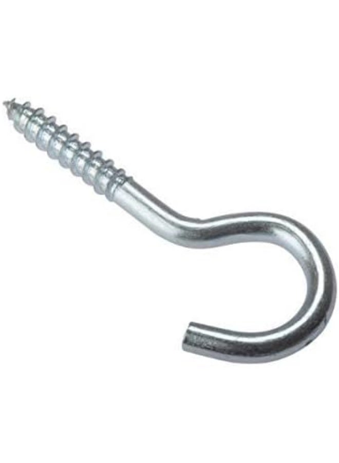 NJM Screw Hook Half Open 2 Inch Height with Thread to Hang or Hold 50 pieces - Image 1