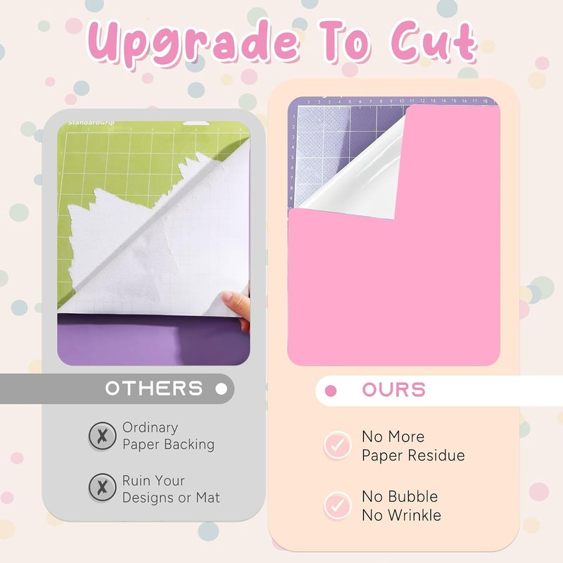 Tintnut Boho Permanent Vinyl - 8 Sheets 12"x10"Neon Pink Adhesive Vinyl Sheets Neon Self Sticker Water proofing Vinyl Compatible with Cricut Or Silhouette - Image 4