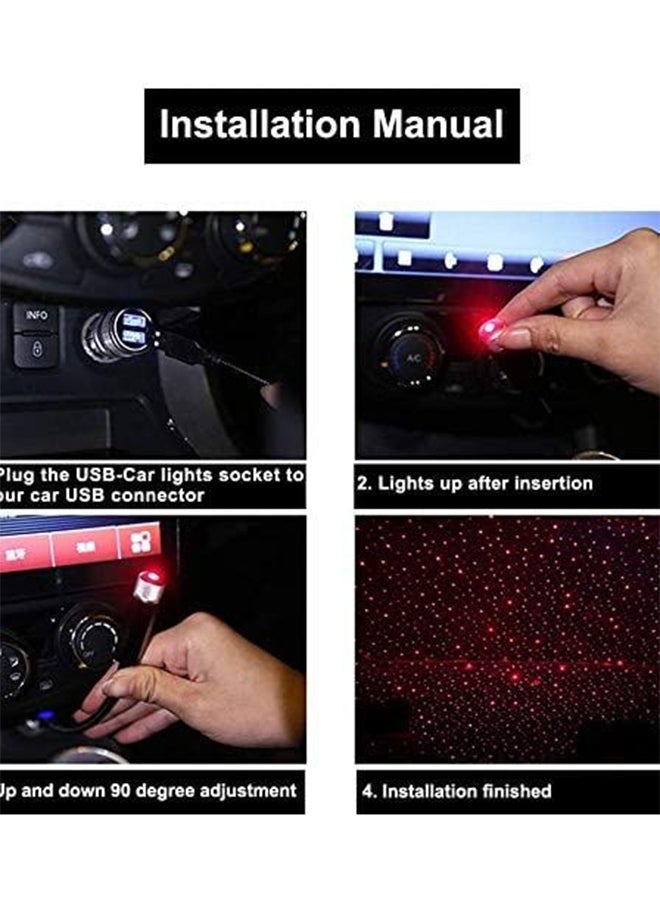 USB LED Laser Projection Atmosphere Light Black 2.4cm  - Image 4